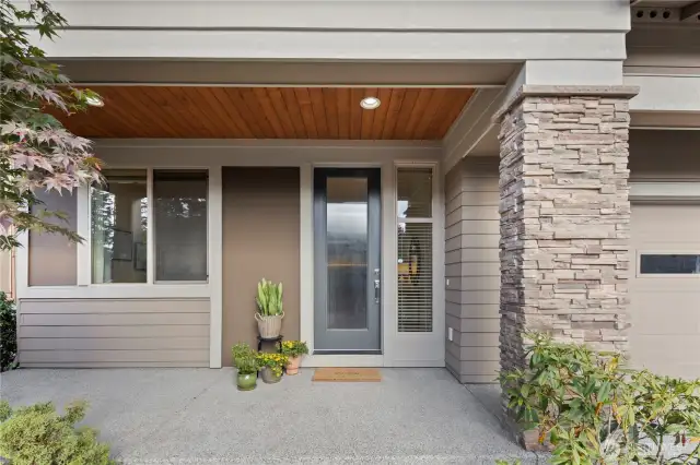 Large front entry patio