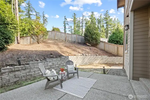 Private back patio