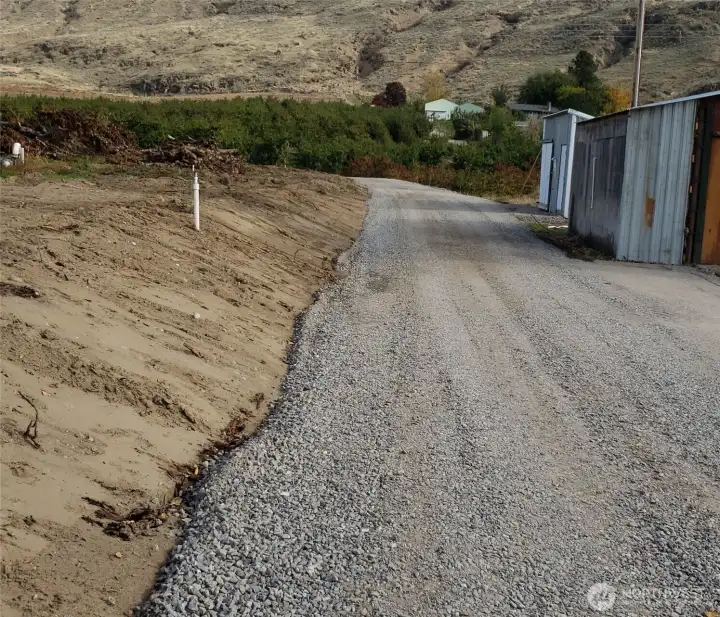 Good quality thick gravel road runs throughout the development to all parcels.