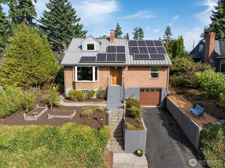 Set up high on the street, this home offers maximum privacy.