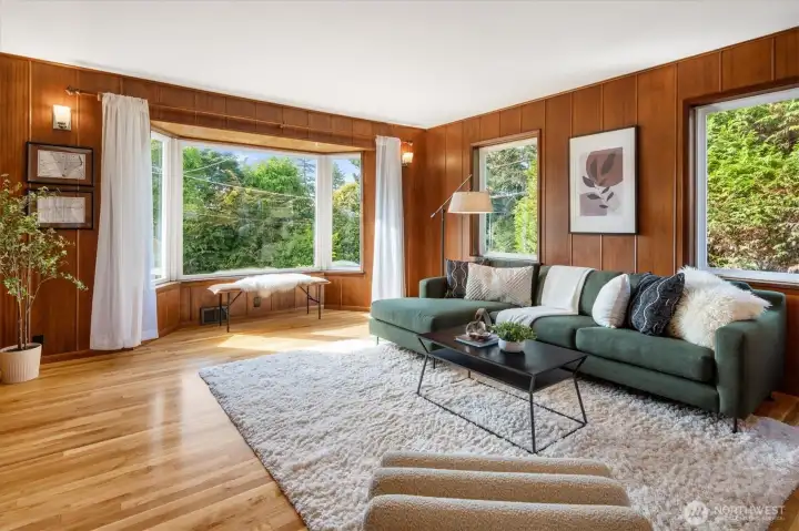 Large windows offer a ton of light.