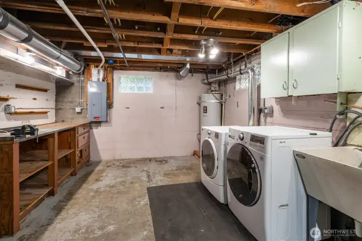 Laundry and work area