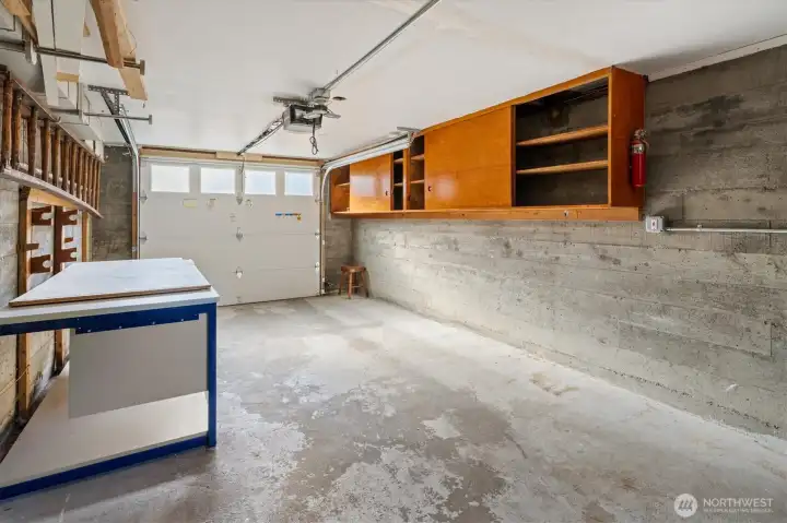 Large attached garage