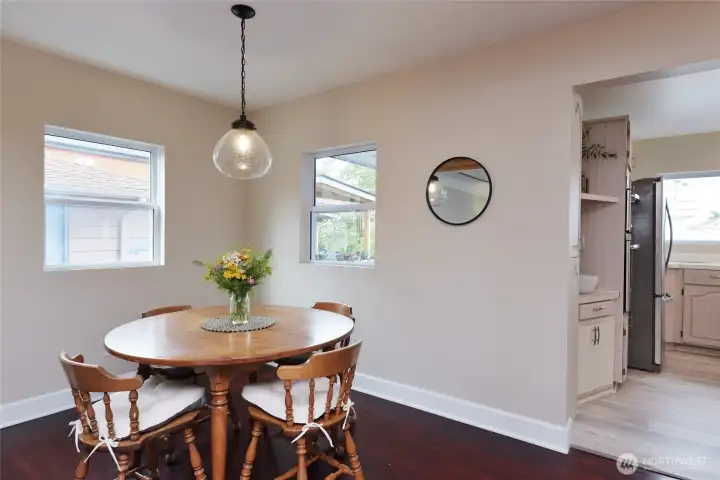 Dining space off kitchen
