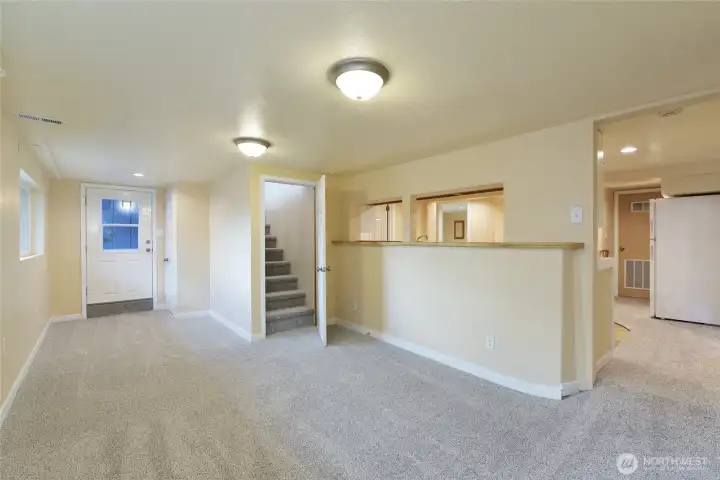 Downstairs living space