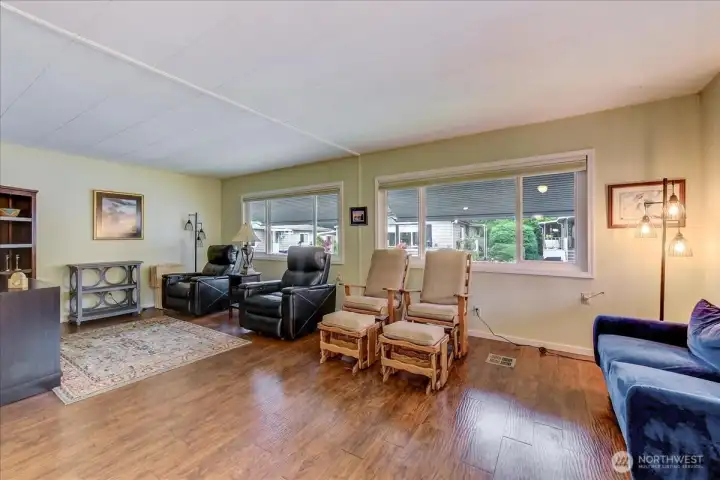 Spacious living area. Owner is willing to leave most items or can remove at buyer's request.