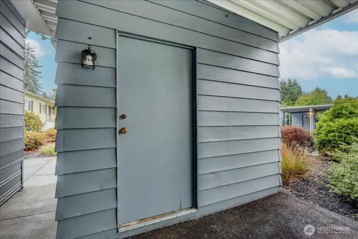 Great storage space in the attached shed/shop with power and lighting. Come visit today!