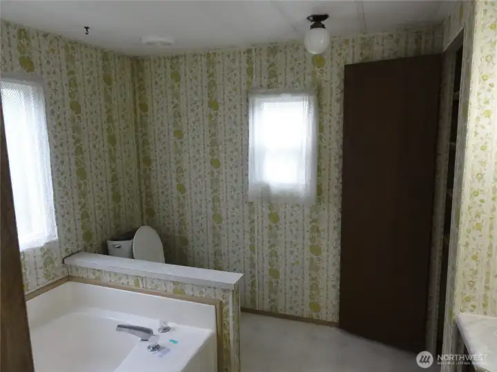 Primary bedroom bath. with soaking tub.