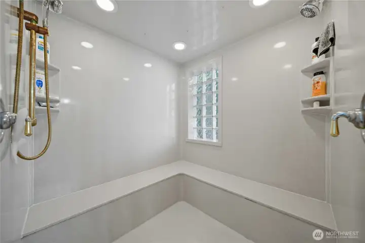 Luxurious spa shower