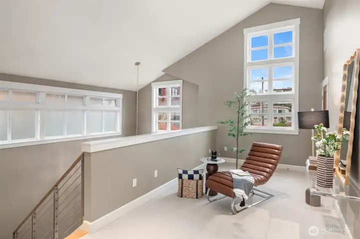 Spacious landing for a home office, gym, reading nook, play area. So much flex space.