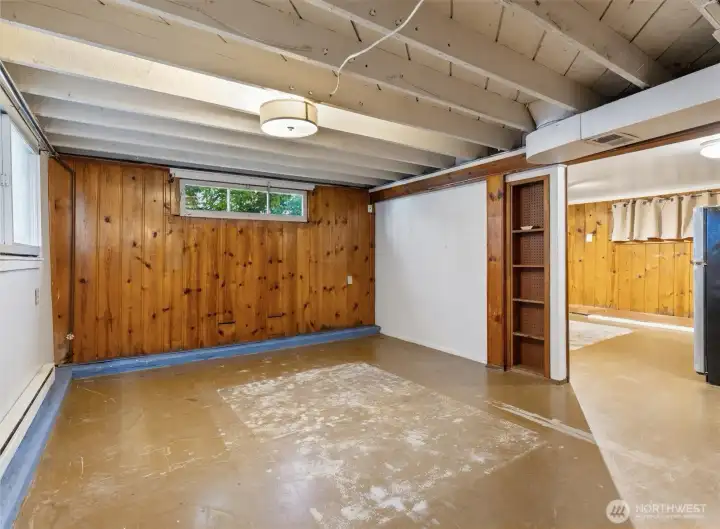 Potential for ADU, living space with gas + own entrance