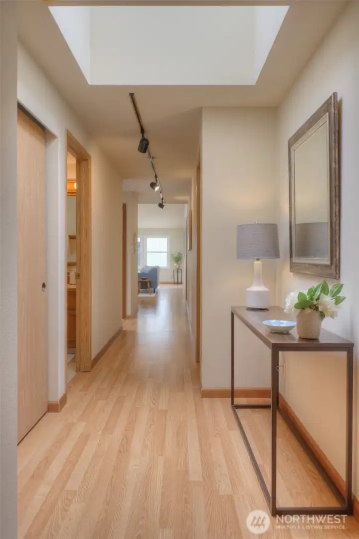 Welcoming entry for this top floor 2 bedroom 1 3/4 bath Fremont Condo