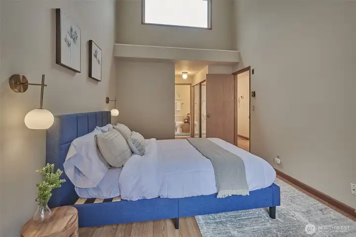 Primary Bedroom with walk-in closet and full bath.