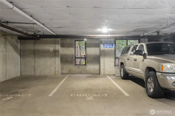 Parking spot 2nd on the right just inside the main floor garage.