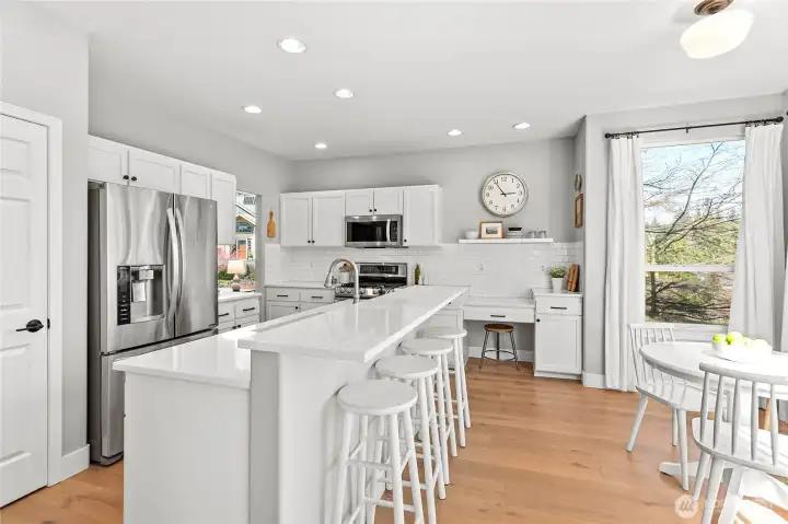 Recently remodeled kitchen with eating area