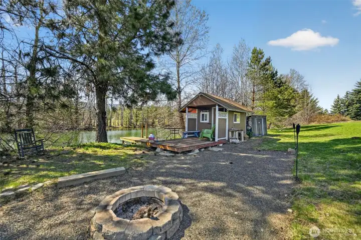 Lake access with small dock. Gone Fishin!