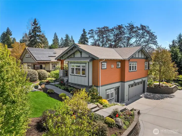 Professionally landscaped gardens throughout the property.