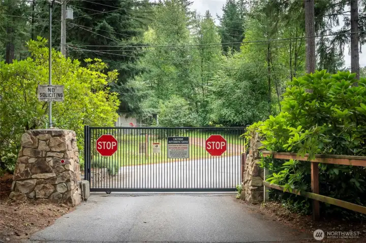 Gated community living adds privacy and a welcoming sense of arrival.