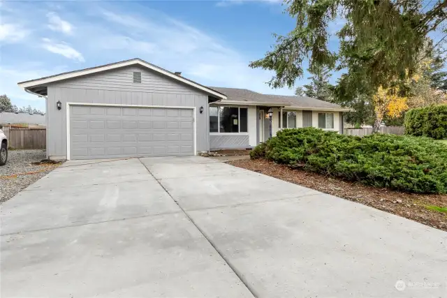 Brand new driveway with plenty of parking to the left of driveway