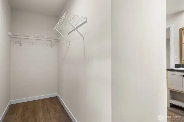 Primary walk in closets