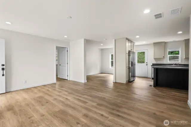 Functional split floor plan