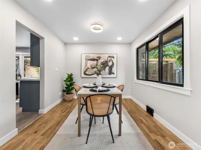 Dining area just off of kitchen.