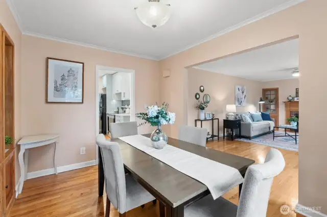 Formal dining area.