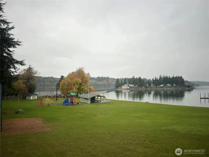 Community Beach, Park, and Covered Area