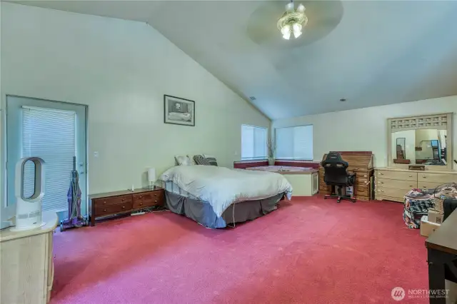Primary suite is the entire loft.