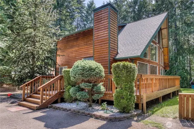 Who doesn't love a cedar A frame?  Nicely maintained exterior with new roof in 2023.