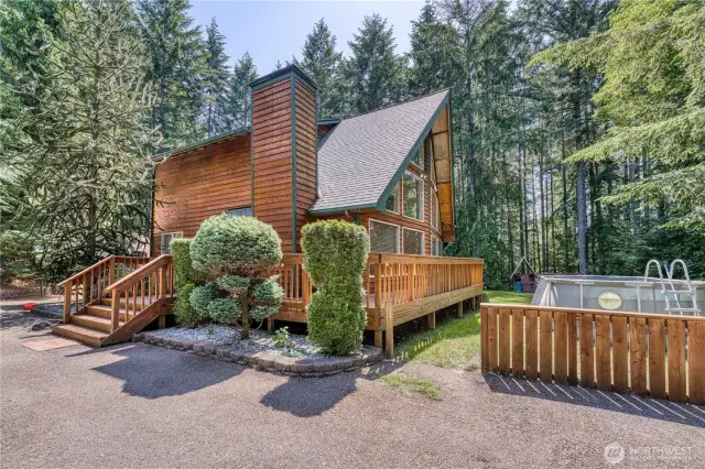 Home sites nicely on nearly 2.5 acres for optimal privacy and has a wrap around porch.