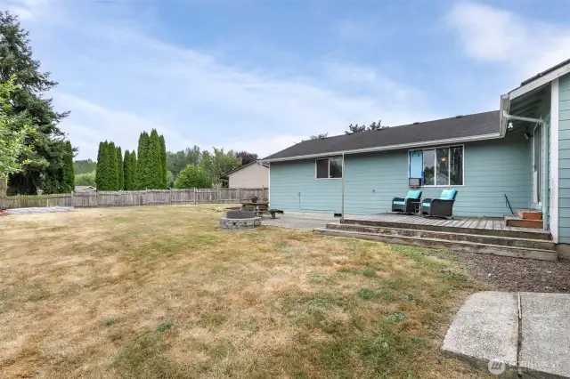 Large back yard