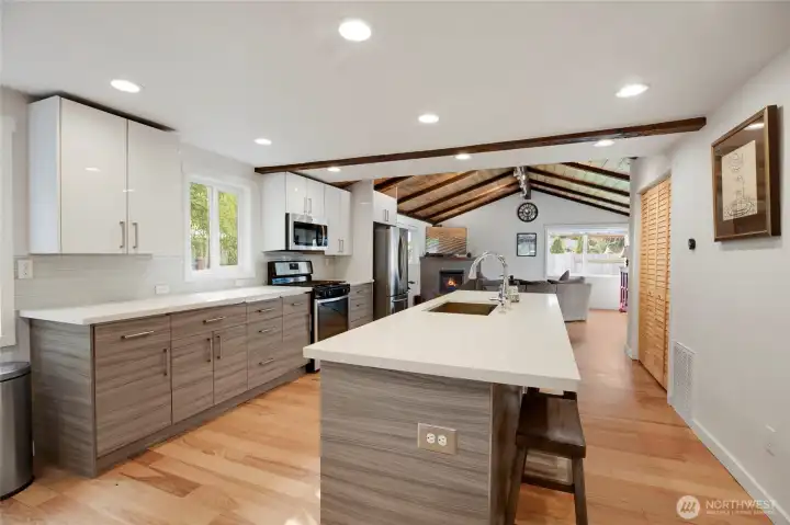 The great room concept floorplan means you can enjoy all of the square footage.  The fabulous kitchen is the heart of the home both literally and figuratively.