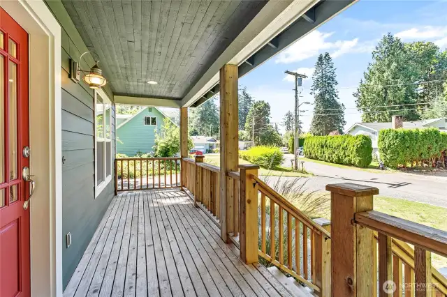 Soak up the stillness and PNW beauty from the fully covered front porch.