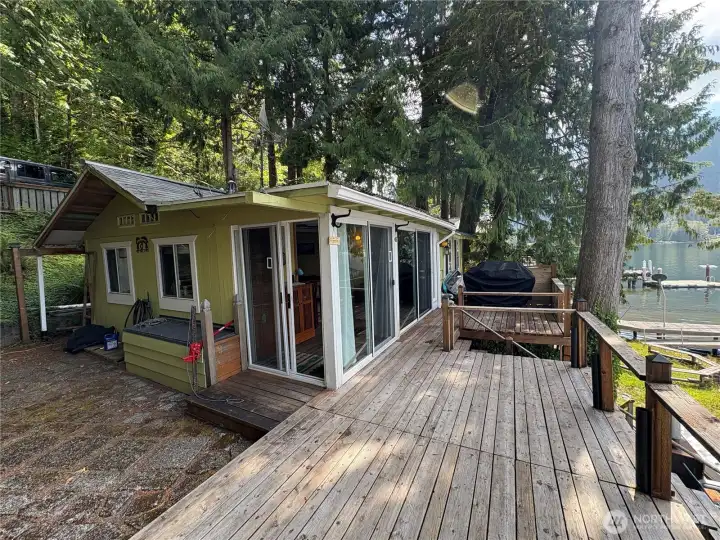 Deck overlooking the lake.