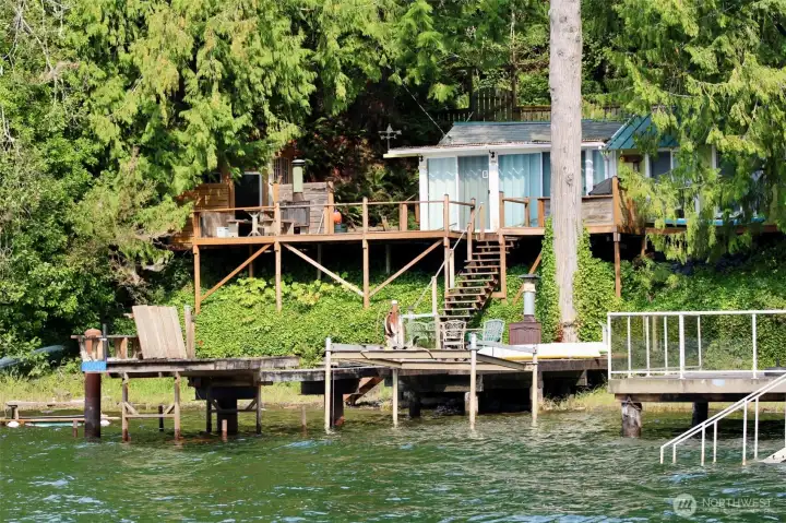 Surrounding trees create private retreat.