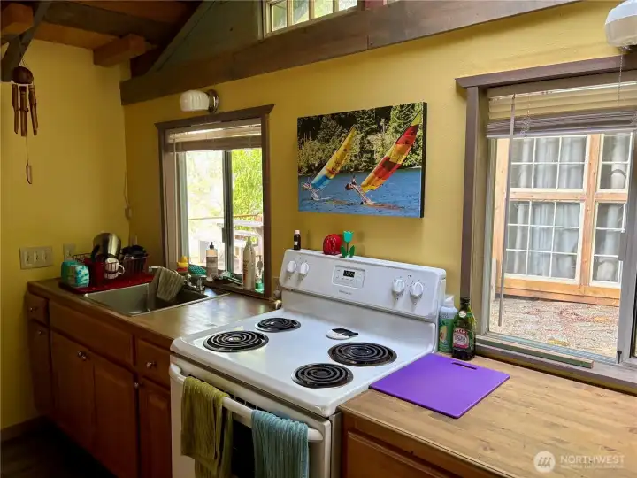 Charming kitchen with essentials.