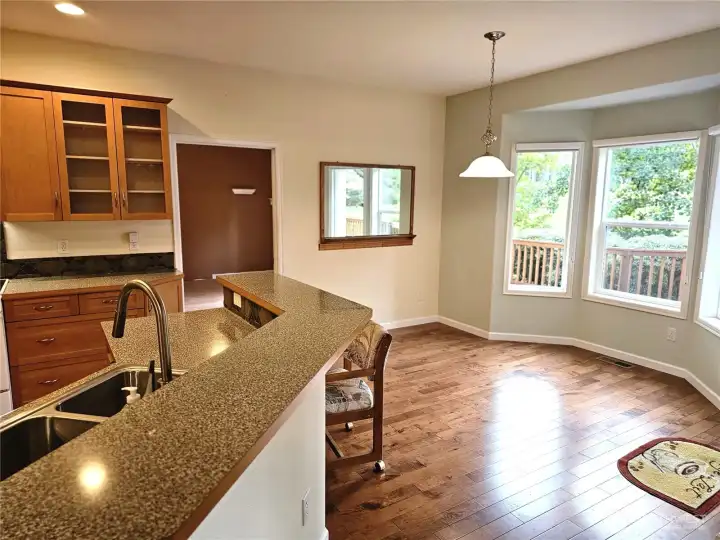 Kitchen space with eating bar