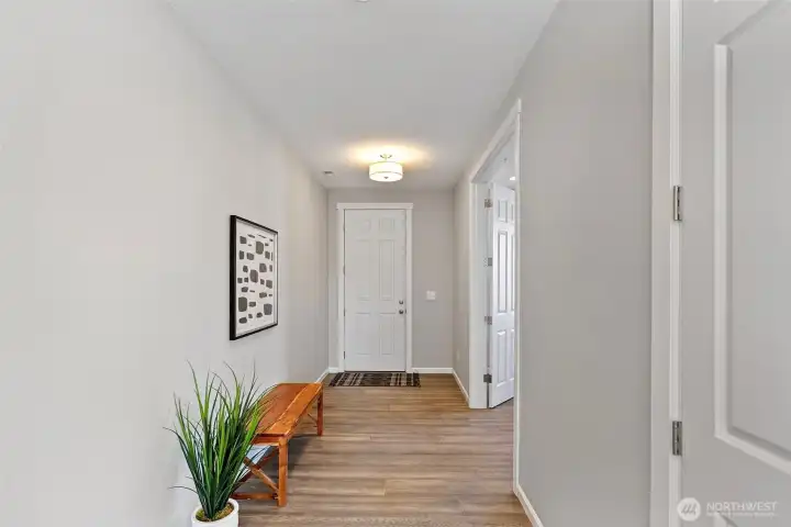Spacious Foyer, Home Office or Den through the French doors on the right