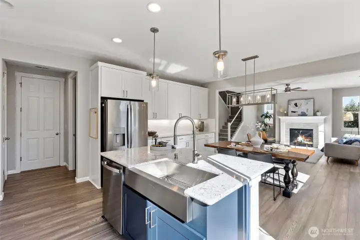 Kitchen Island with large sink