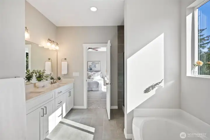 Primary Bathroom with soaking tub