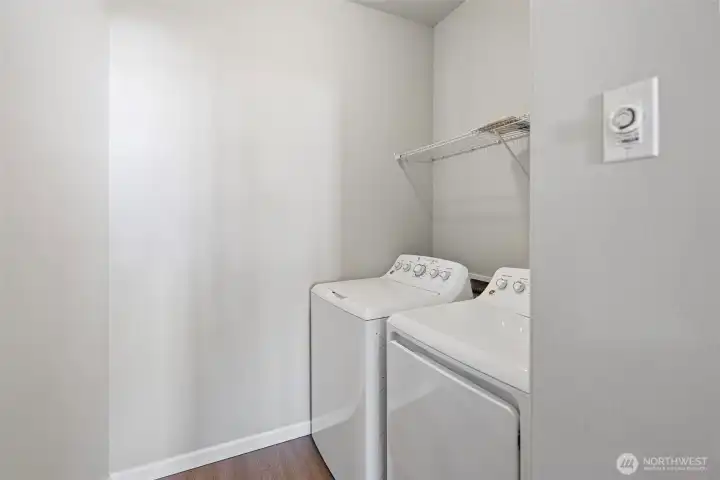 Utility Room, upstairs where it's needed.