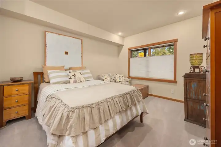 A main floor bedroom is always convenient. A 3/4 bath can be accessed from the bedroom or hallway.