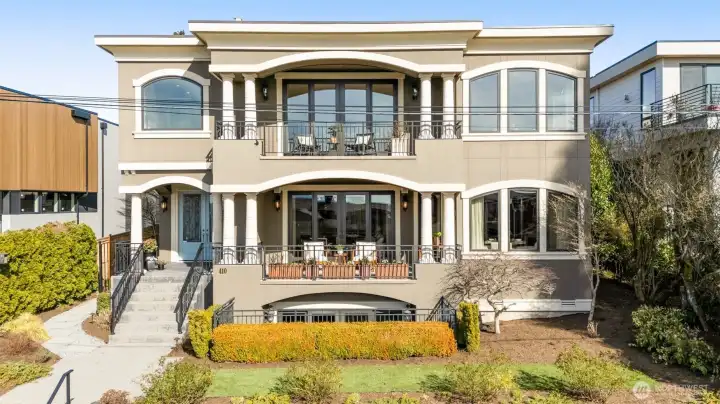 Statuesque and elevated.  Definitive design but not overdone.  You have probably noticed it when driving by.