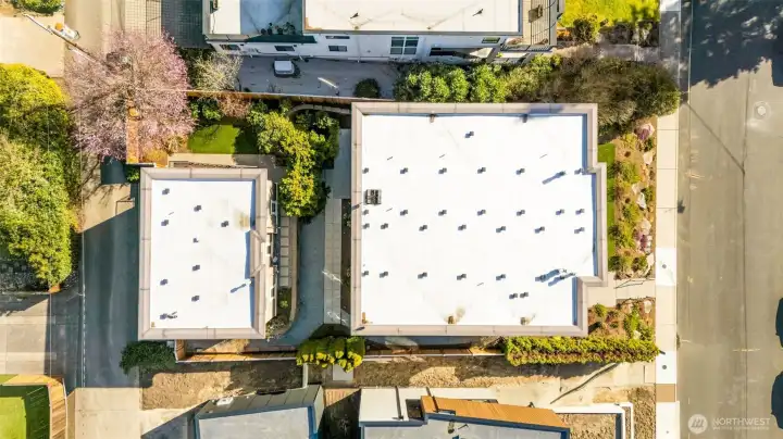 Roof recently refinished and inspected.
