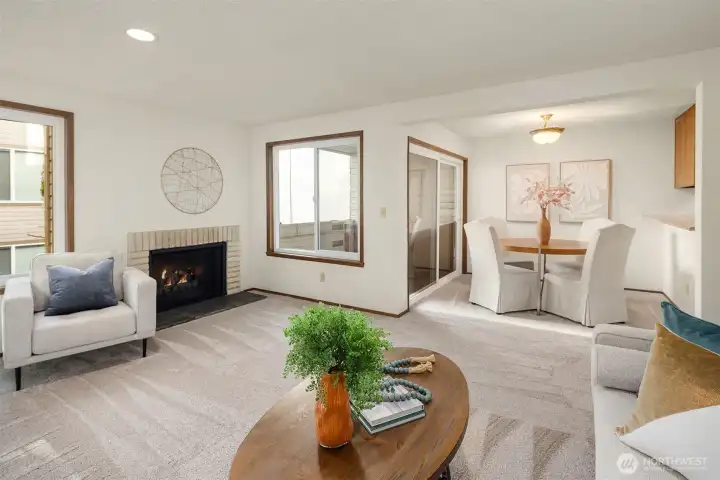 Great floor plan with covered deck