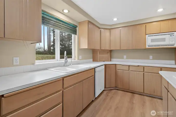 The kitchen is also very light and bright.  It's a great gathering space.