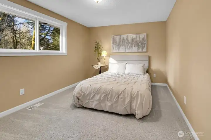Generous NW corner bedroom