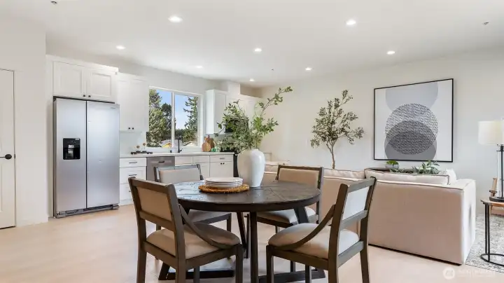 Eating Space open to Kitchen