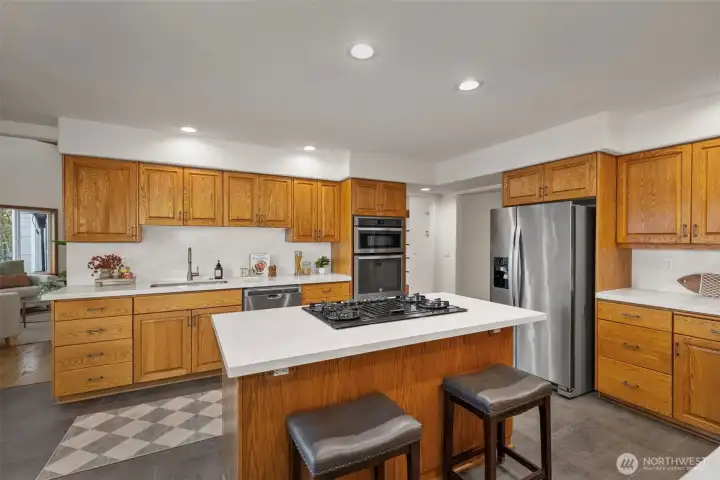 Kitchen...family room to through doorway.